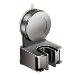 porte balai mural ventouse gris lisse perforations moderne salle bain rangement minimaliste