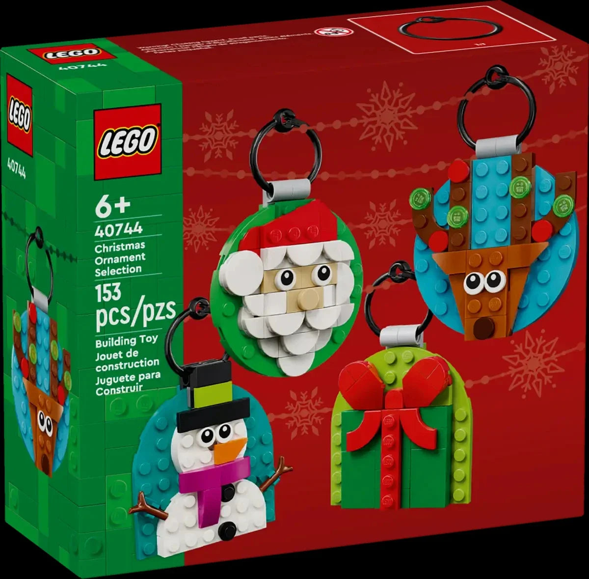 Ornements de Noël en Lego blanc pour enfant