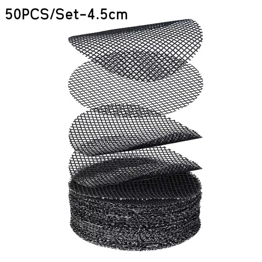 filtres mailles noirs pratiques pots fleurs diamètre 2.5cm 4.5cm 7.5cm 10cm