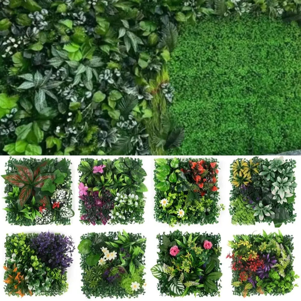 panneau mural végétal artificiel feuilles diverses moderne intérieur branches naturel clips opaques