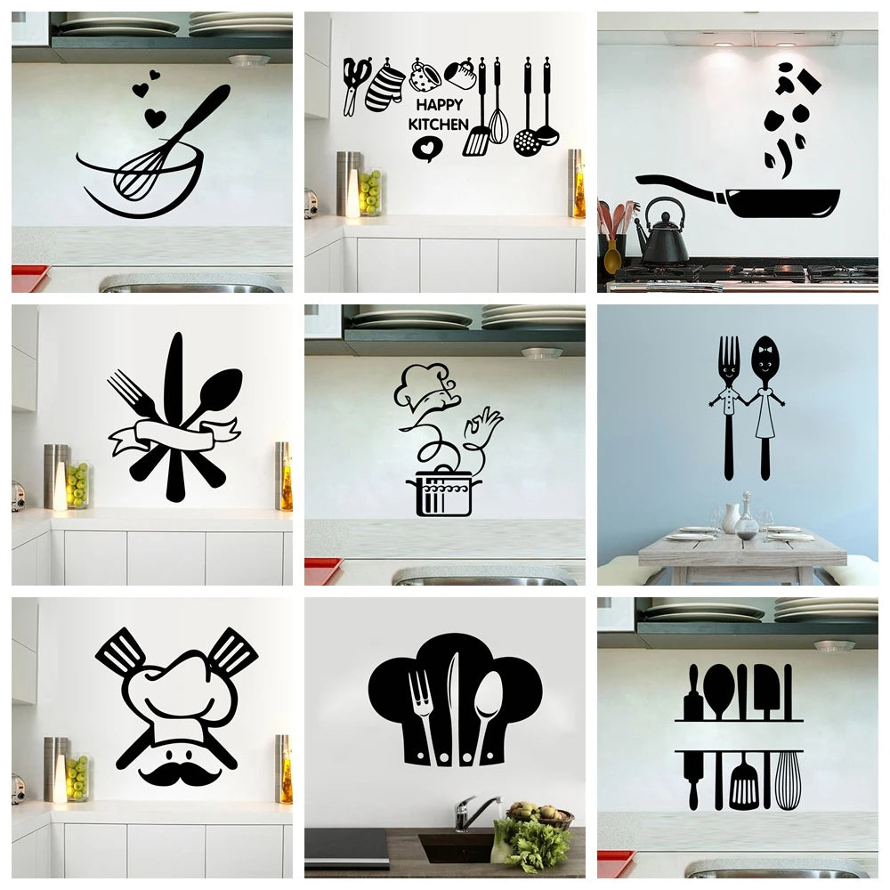 Sticker mural avion bleu ciel pour décoration de cuisine moderne