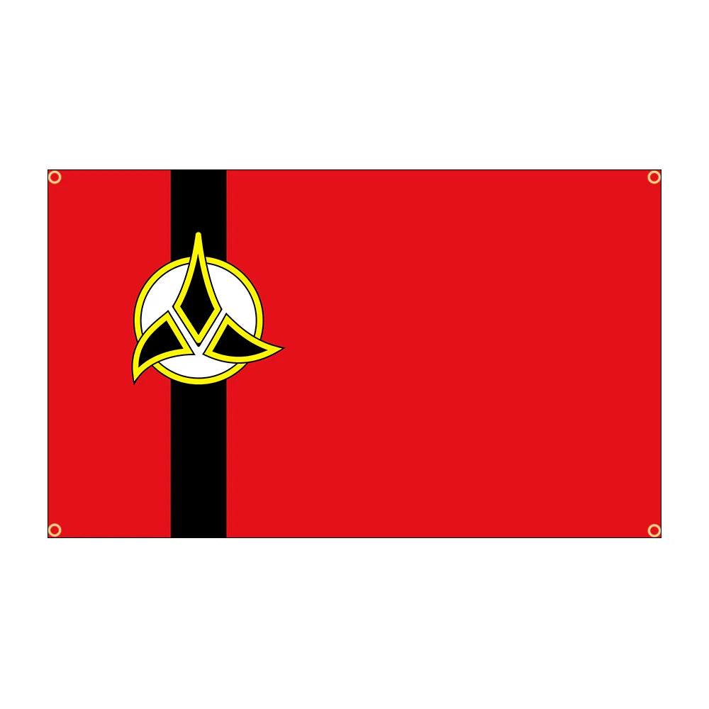 drapeau star trek logo moderne rouge blanc noir bleu doré vertmarine gris