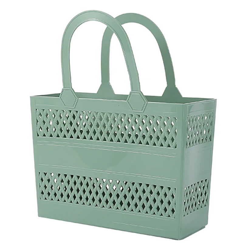 panier rangement vert jaune beige mailles losanges moderne utilitaire serviettes tulipes diffuseur arômes flacons
