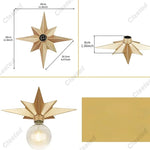 lampe étoile dorée moderne étoile géométrique fixation murale cuisine salle manger