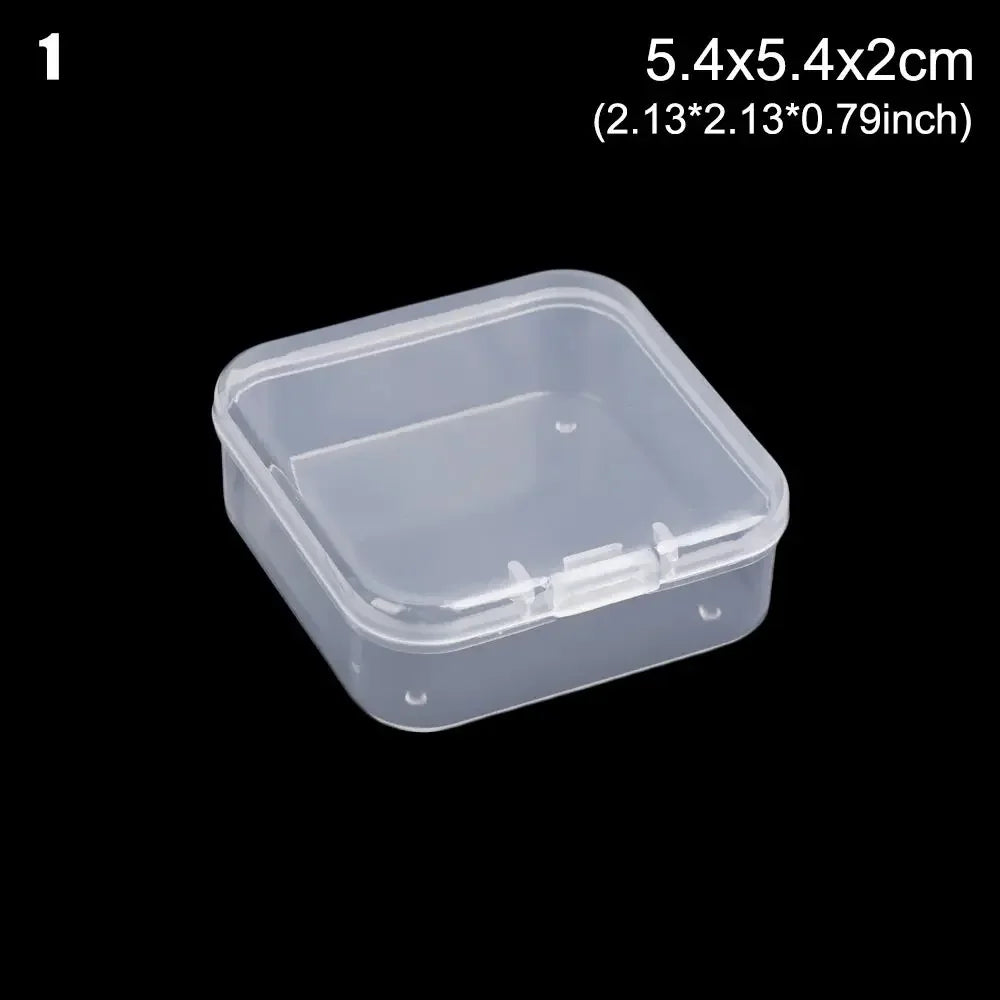 boîte rangement plastique transparente poignées bijoux petits objets divers accessoires
