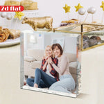cadre photo transparent moderne acrylique clips rectangle imprimé décoration maison 10x10cm 15x15cm 20x20cm