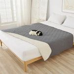 couvre lit anti poussière imperméable matelassé gris moderne grande taille