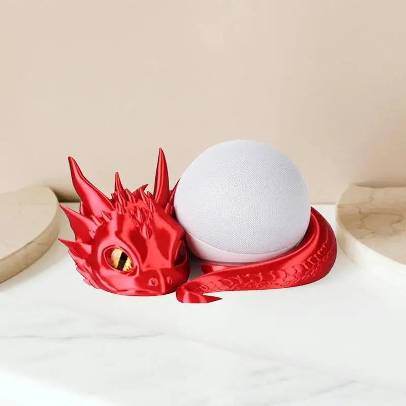 support enceinte connectée dragon stylisé impression 3d fantaisie couleur rouge bleu vert violet noire