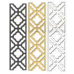 rubans décoratifs acrylique gris doré moderne stickers mur miroir 20cmx5cm adhésifs