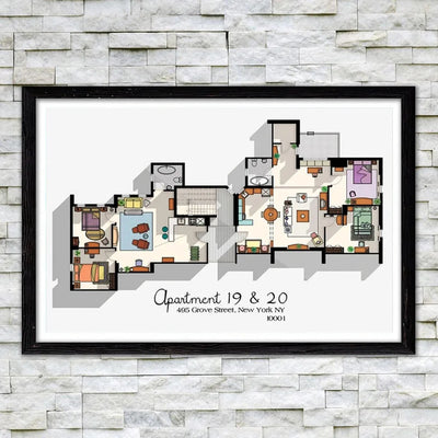Affiche toile moderne jaune pour chambre d'amis - Décoration murale artistique