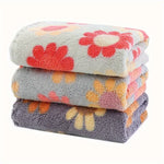 serviettes bohèmes fleuries gris rouge orange jaune ultra absorbantes séchage rapide douces moderne salon