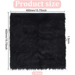 tapis noir fourrure peluche épais moderne doux bricolage couture tissu polyester antimicrobien contrôle odeurs
