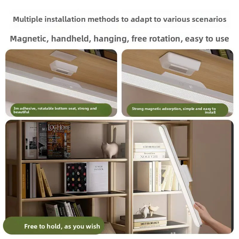lampe led rechargeable usb aimantée télécommande éclairage cuisine chambre moderne adhésif blanc