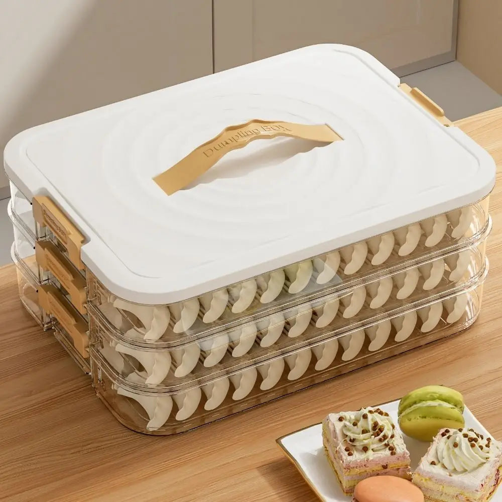 boîte rangement transparente réutilisable qualité alimentaire plastique moderne pratique poignées couvercle blanc beige