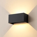 applique murale led moderne noir 24w 12w 6w ip65 extérieur contemporain minimaliste