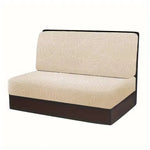 coussins canapé coton jacquard feuilles stylisées moderne gris clair marron foncé beige clair printemps