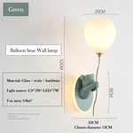 lampe murale moderne ours motif texture mat blanc doré chambre enfant okolets