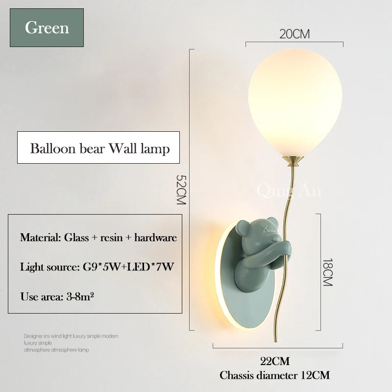 lampe murale moderne ours motif texture mat blanc doré chambre enfant okolets