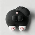 cache prises adhésifs cartoon mignon noir jaune rose peluche doux deux tailles fixations pièces