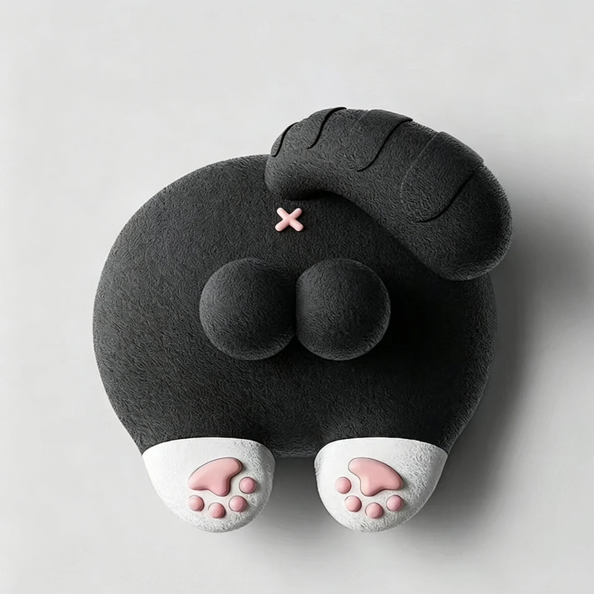 cache prises adhésifs cartoon mignon noir jaune rose peluche doux deux tailles fixations pièces