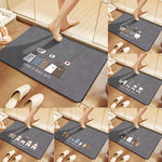 tapis sol antidérapant moderne chat mignon gris have nice day rapide séchage