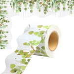 rubans decoratifs adhesifs multicolores motifs floraux points zigzag feuilles rustiques noirs blancs