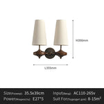 lampe murale moderne tissu bronze beige éclairage quotidien cuisine étude salle bain fixée mur