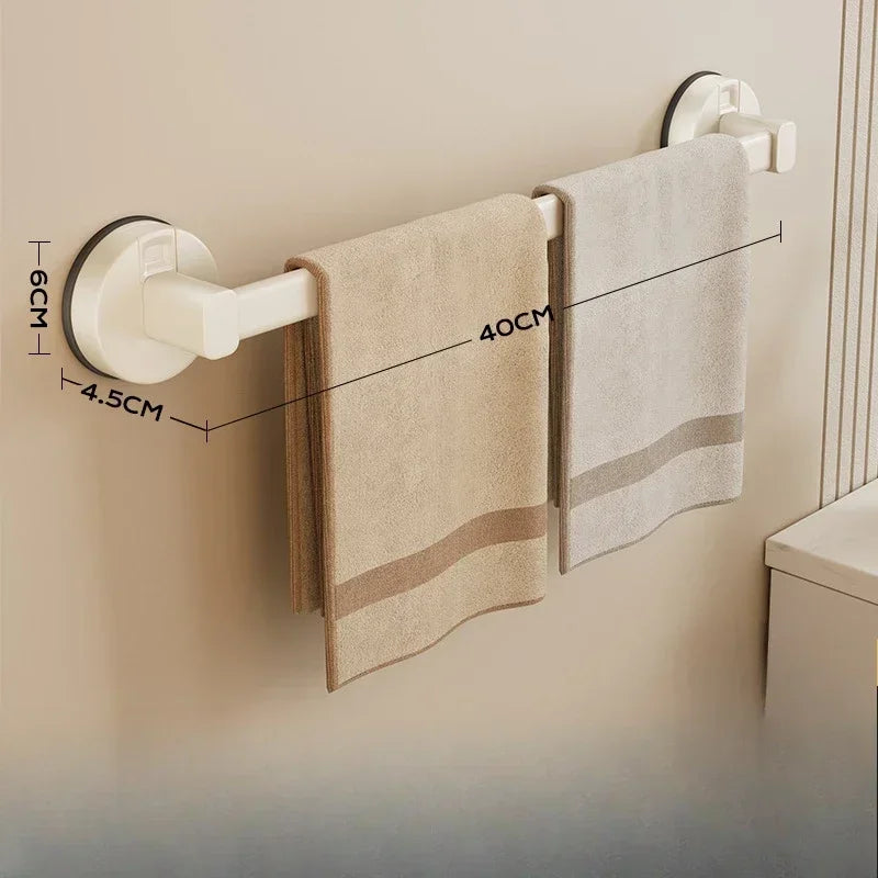 porte serviettes mural gris moderne ventouse texture mat longueur 50cm support serviettes fixe