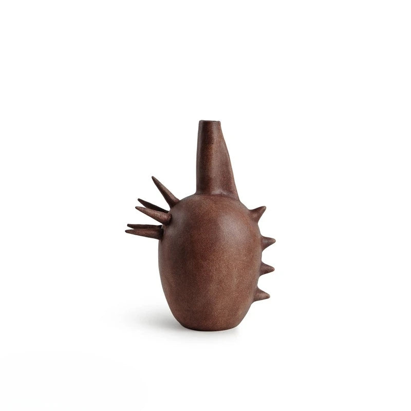 vase moderne céramique beige marron texture naturelle minimaliste décoration maison
