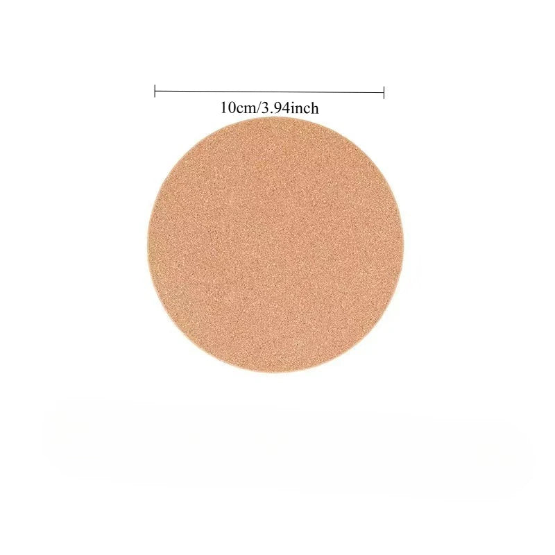 tapis table bois liège durable antidérapant silencieux protection surface ronde minimaliste naturelle rustique