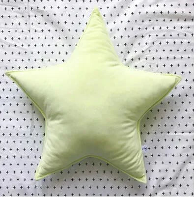 coussin étoile solide bleu marine bleu clair gris vert pastel rose pâle moderne doux