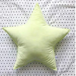 coussin étoile solide bleu marine bleu clair gris vert pastel rose pâle moderne doux