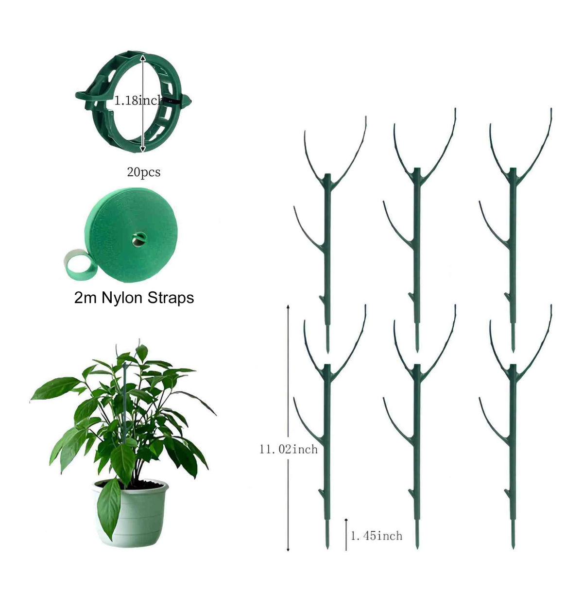 support plante grimpante vert moderne clips ficelle ruban nylon inclusion set jardin fixations