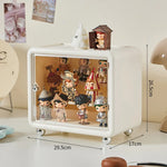 vitrine transparente moderne figurines anti poussière blanche exposant organisateur jouets eco friendly