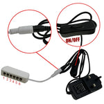 plafonnier led blanc noir argent moderne 18 led 12v adaptateur eu uk us 59mm