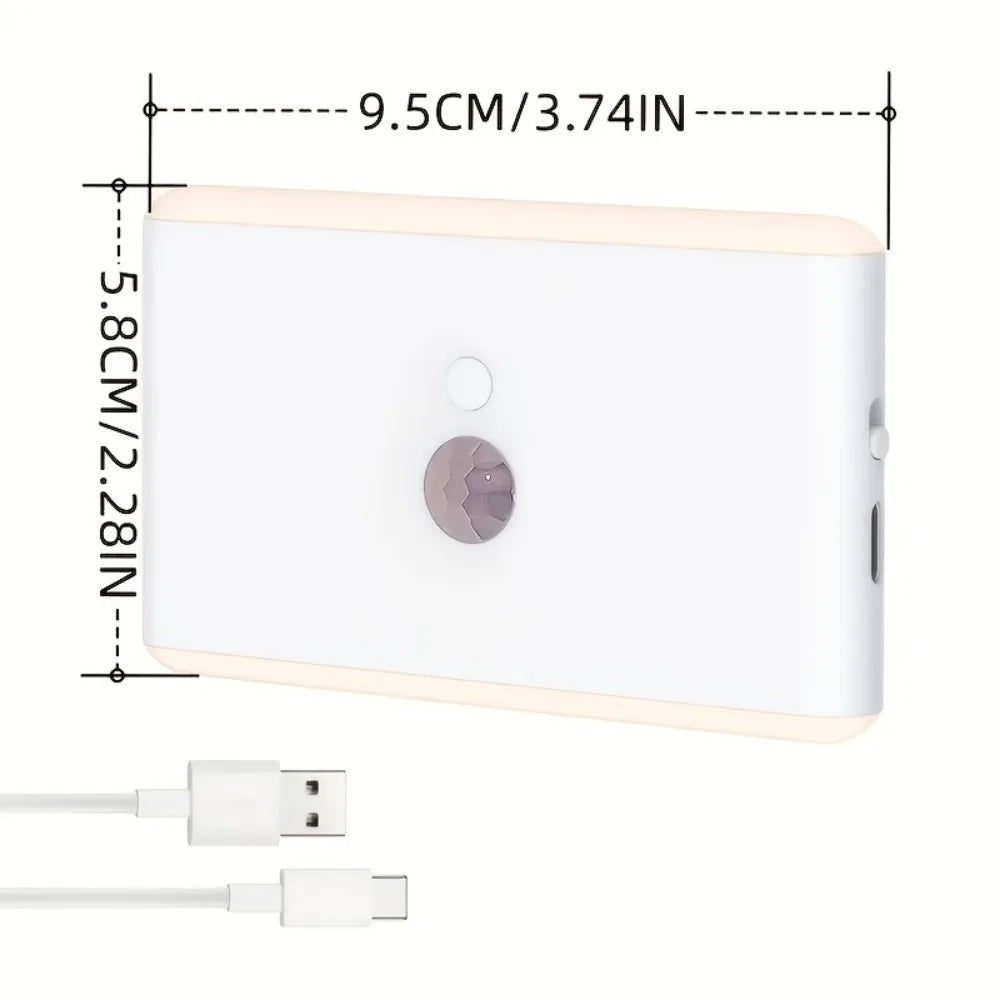 lampe led rechargeable adhésive blanc moderne veilleuse rectangle flux lumineux moins60 echangetable usb