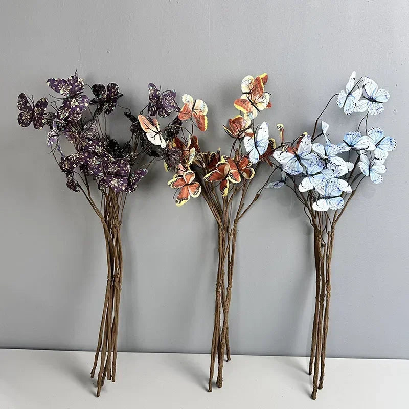 branche fleur artificielle papillons décoratifs mariage fête maison décoration intérieure moderne