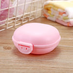 boîte savon moderne plastique rose bleu blanc violet clip portable salle bains