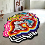 tapis multicolore abstrait moderne antidérapant absorbant eau chambre salon intérieur polyester