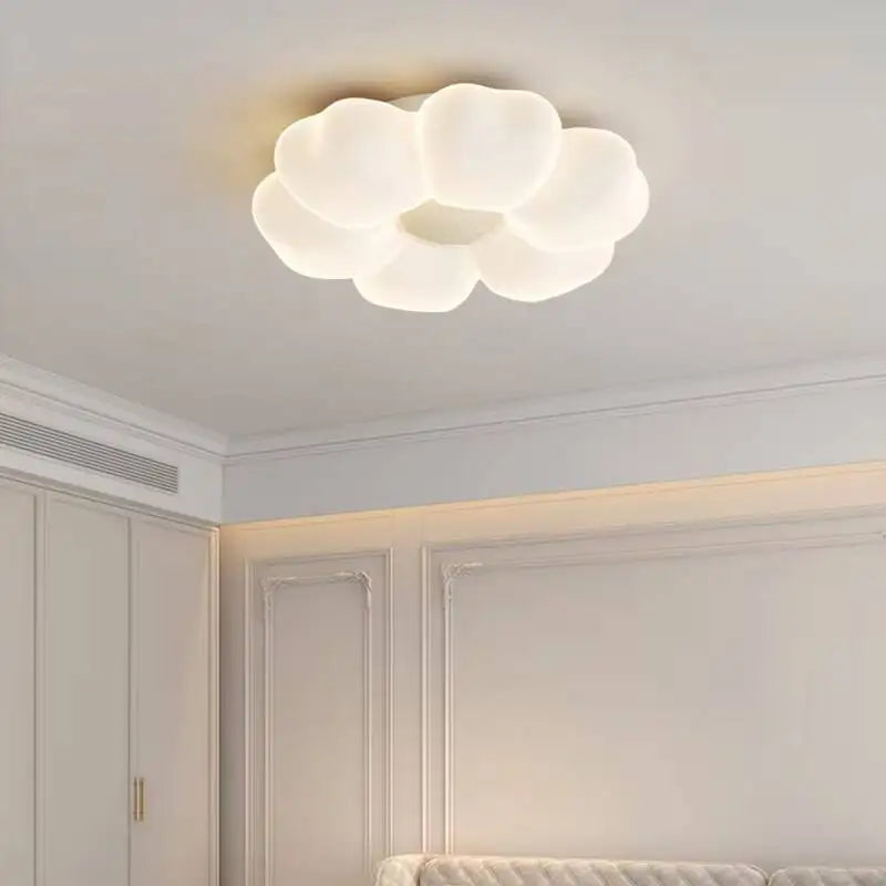 plafonnier moderne led éclairage quotidien blanc formes géométriques opaques surface interrupteur bouton