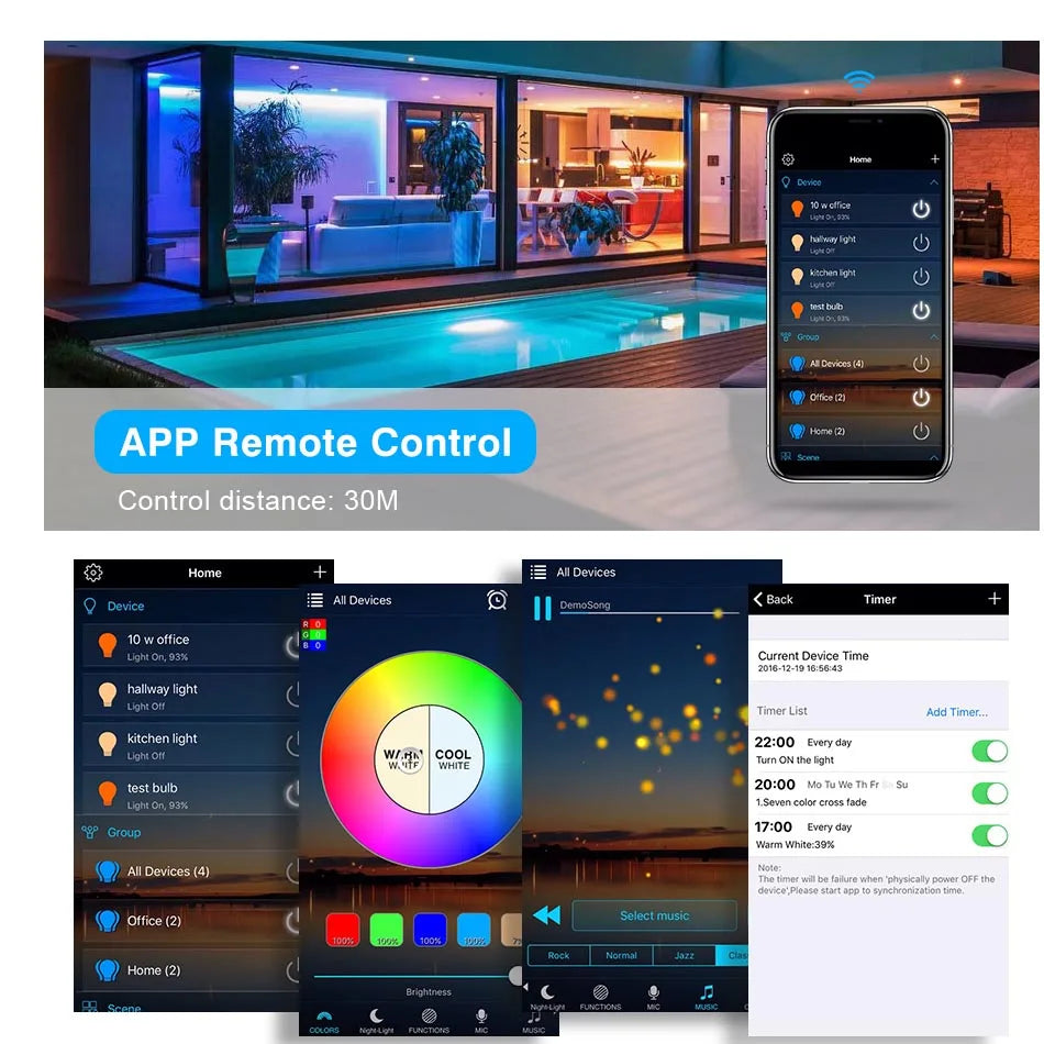 contrôleur led wifi rgbw adhésif moderne télécommande ir qr code blanc technologie bluetooth