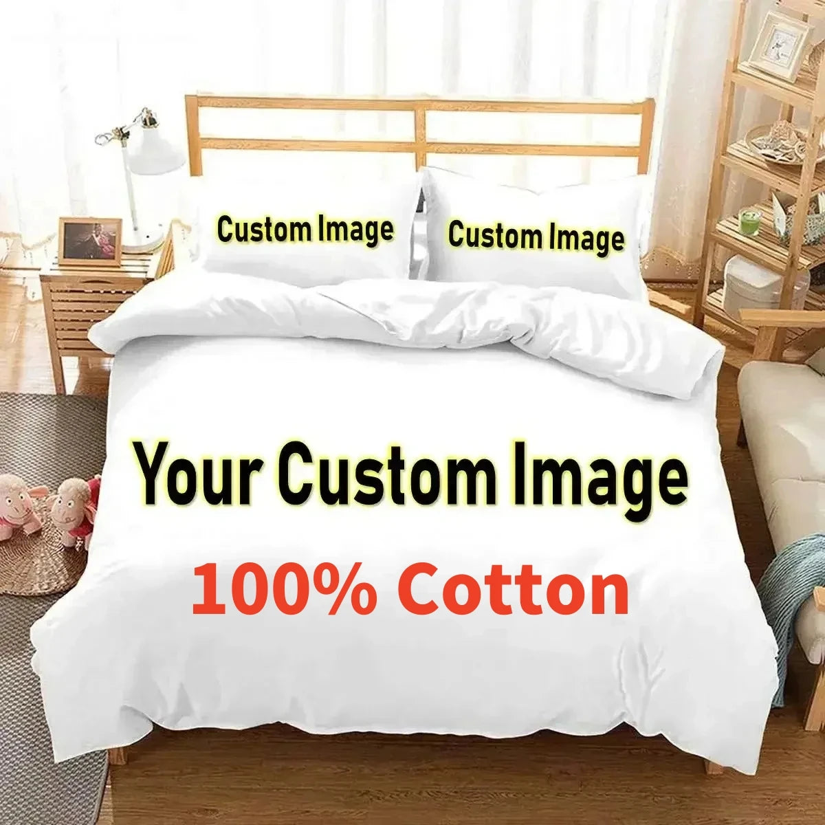 ensemble literie coton blanc impression 3d fermeture eclair duvet taies oreillers moderne minimaliste personnalisable