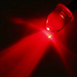 diodes led rouges noires transparentes 5mm 3mm câbles pack 10 pièces