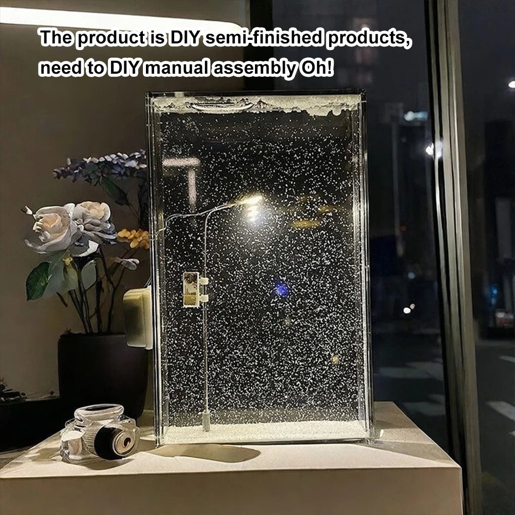 veilleuse nuit cadre lumineux transparent scintillant moderne clips chambre noël ambiance lumière chambre enfants
