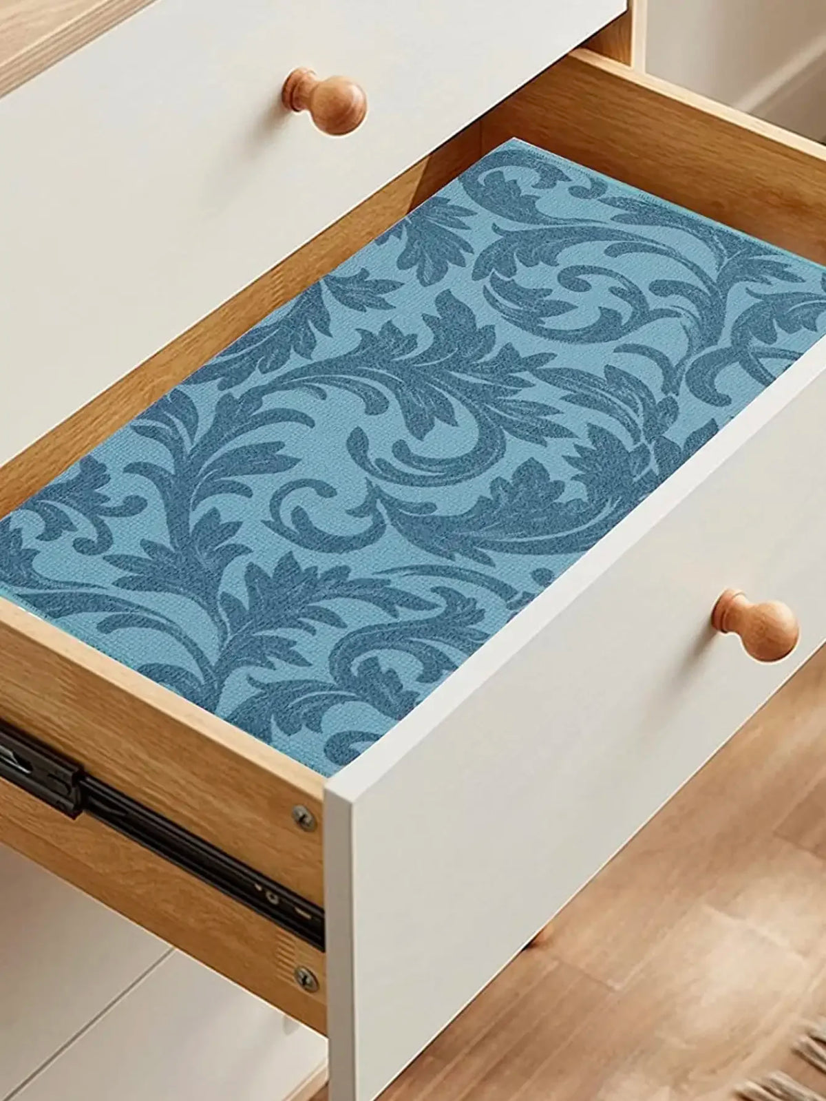 tapis cuisine violet floral moderne adhésif absorbant anti dérapant poly
