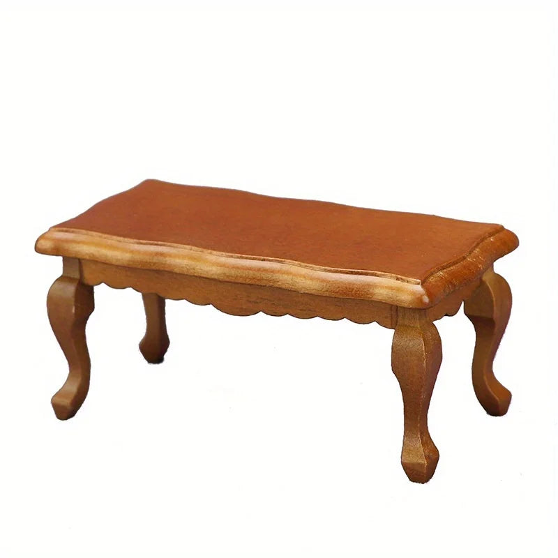 miniature meuble deco maison table basse rouge marron blanc cactus livres bananes figurines