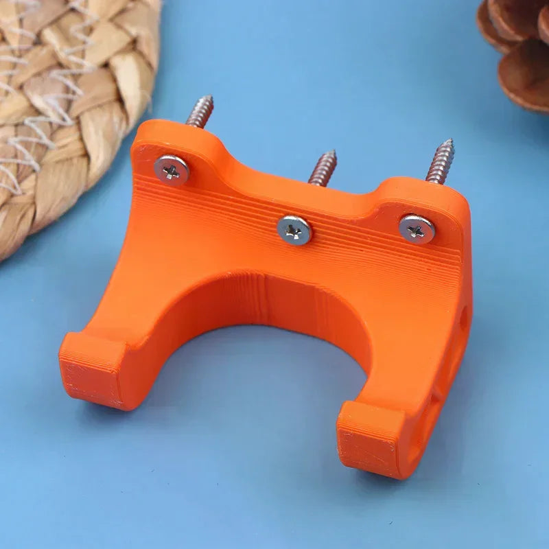 support mural orange tuyaux bouteilles texturé 3d fixations vis cruciformes garage jardin