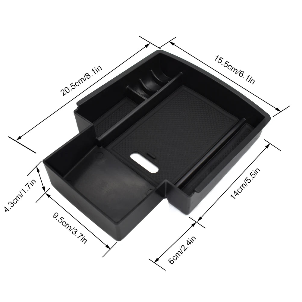 organisateur console centrale noir compartiments fonctionnels téléphones portables pièces monnaie portefeuille allume feu high