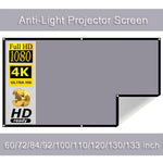 écran projection portable gris uni moderne adhésif clips fixation PVC haute luminité