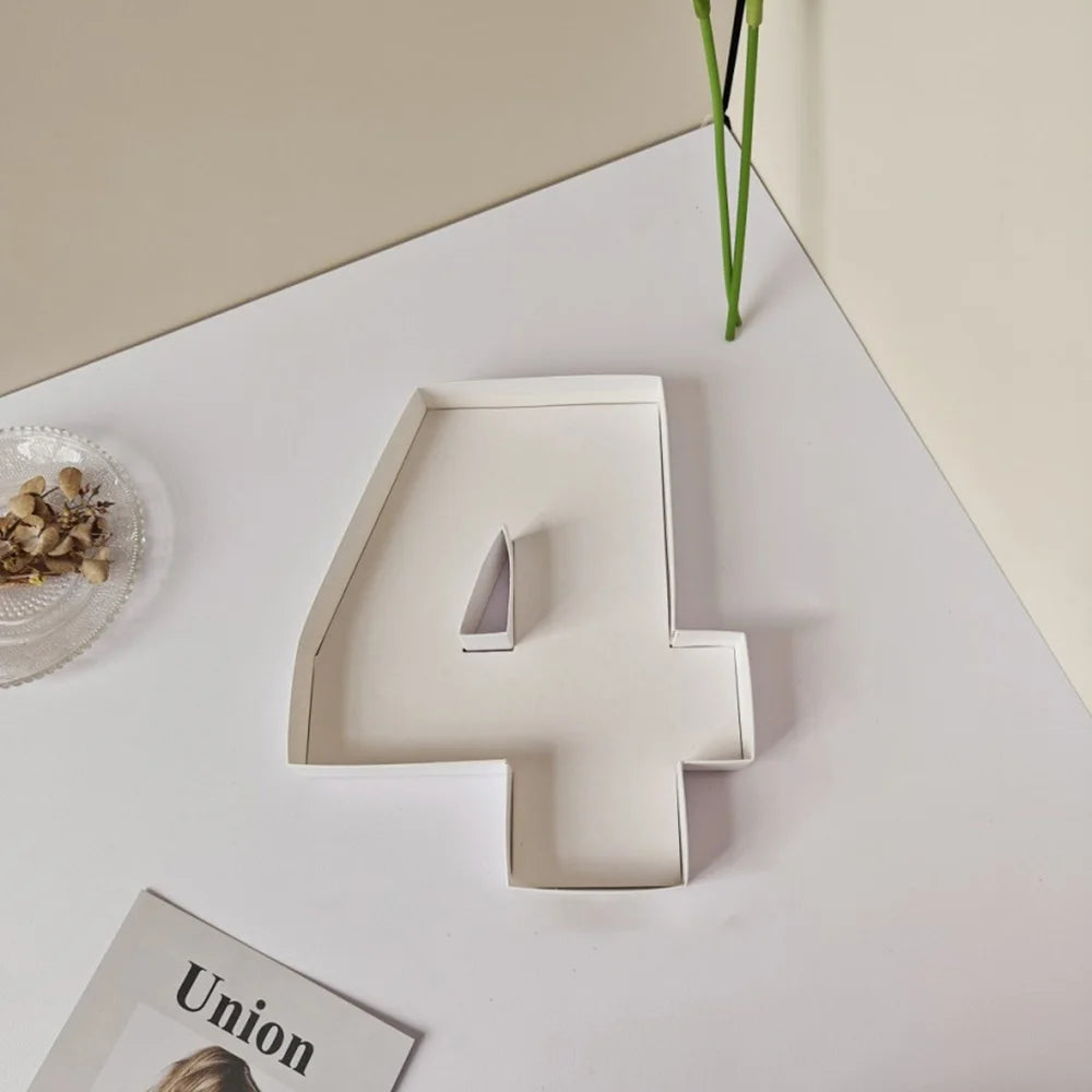 boîtes sucreries carton blanc numéros 2025 2024 modernes minimaliste anniversaire fête